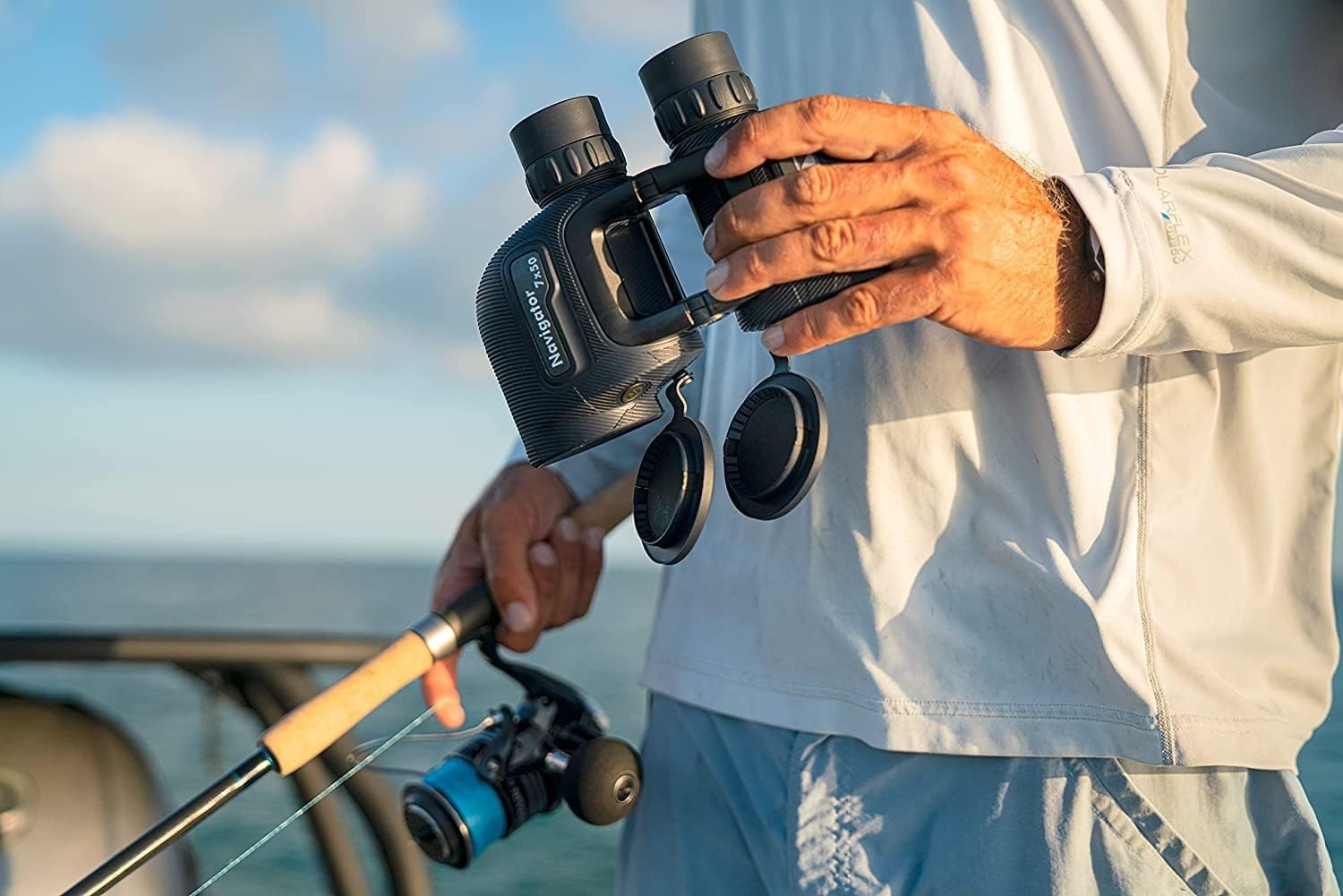 7x50 Marine Binoculars Floating Prism Auto Focus Waterproof High Contrast