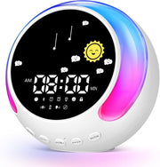 Kids Sleep Trainer Alarm Clock Bluetooth RGB Night Light OK to Wake Sunrise