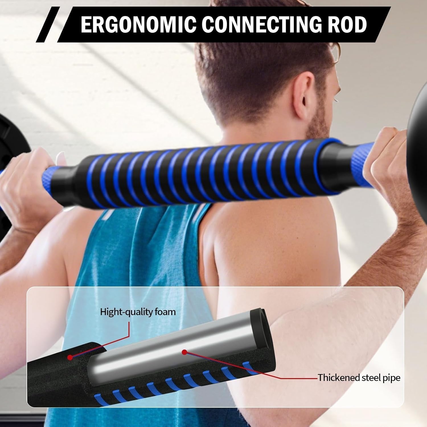 15KG Adjustable Dumbbell & Barbell Set 3-in-1 Home Gym Fitness Weights