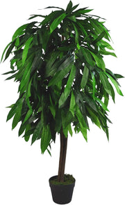 Artificial Mango Tree 120cm Lifelike Indoor Potted Tropical Plant Decoration