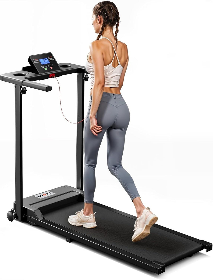 Foldable Walking Treadmill 2HP LED Display Home Office Jogging Pad