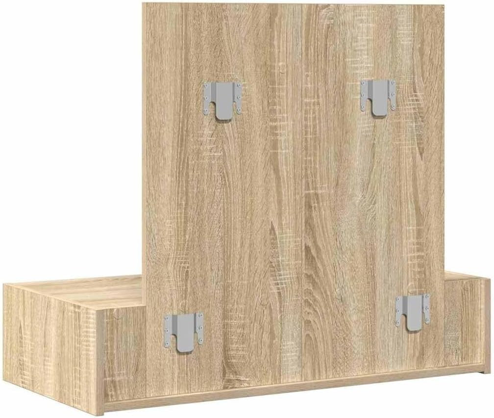 Modern Vanity Unit Drawer Mirror Sonoma Oak Bedroom Storage Dressing Table