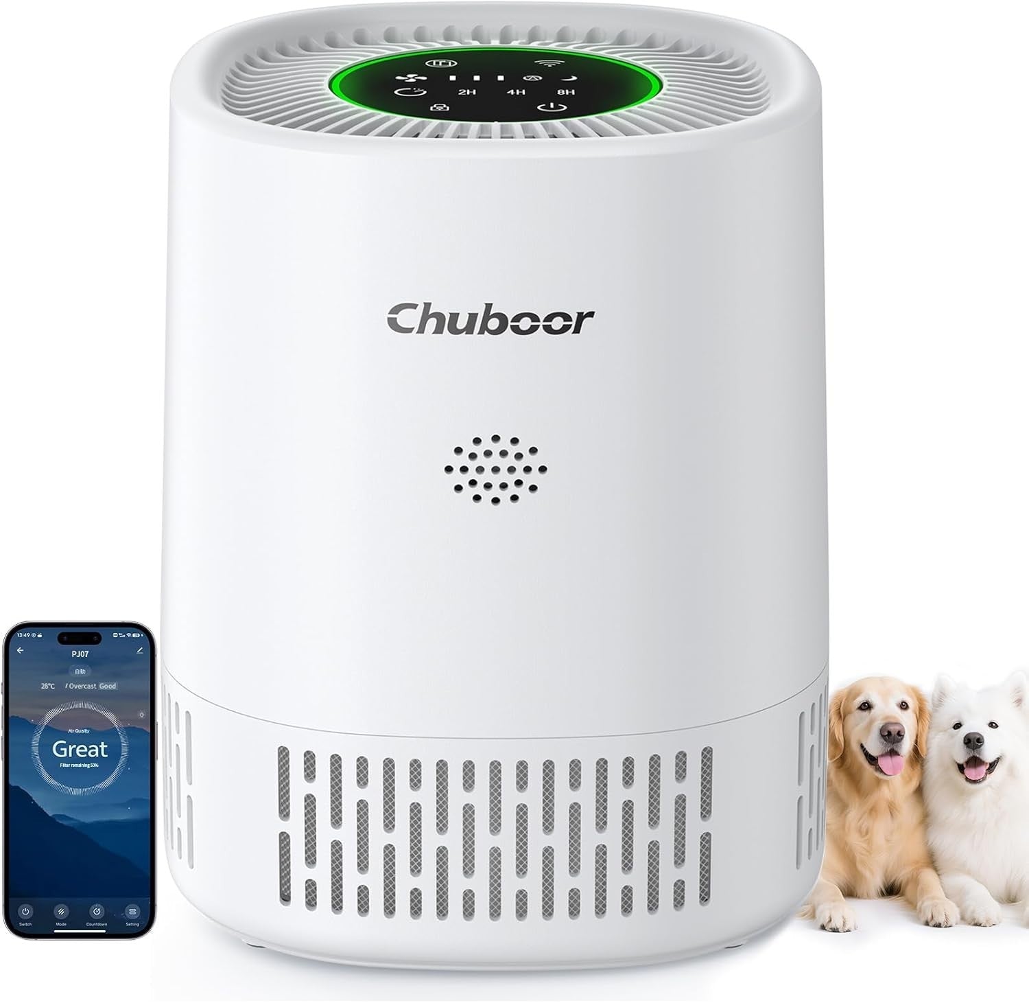 Smart HEPA Air Purifier 45m² CADR 250 Quiet Sleep Alexa App