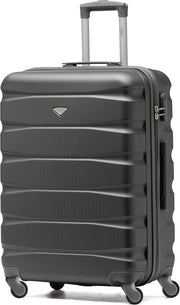 25” Medium Checked Suitcase Lightweight ABS Hard Shell 4 Wheel Spinner