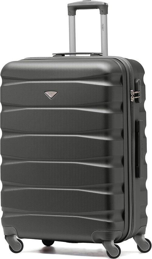 25” Medium Checked Suitcase Lightweight ABS Hard Shell 4 Wheel Spinner
