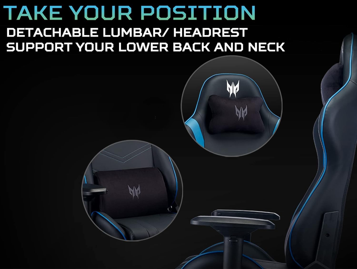 Ergonomic Gaming Chair 4D Armrests Reclining Back PVC Leather