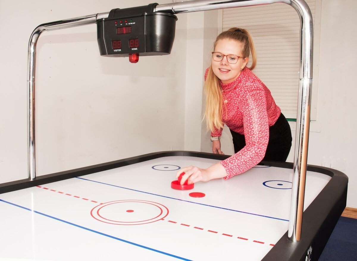 7FT Championship Air Hockey Table Full Size Arcade Game Indoor Play