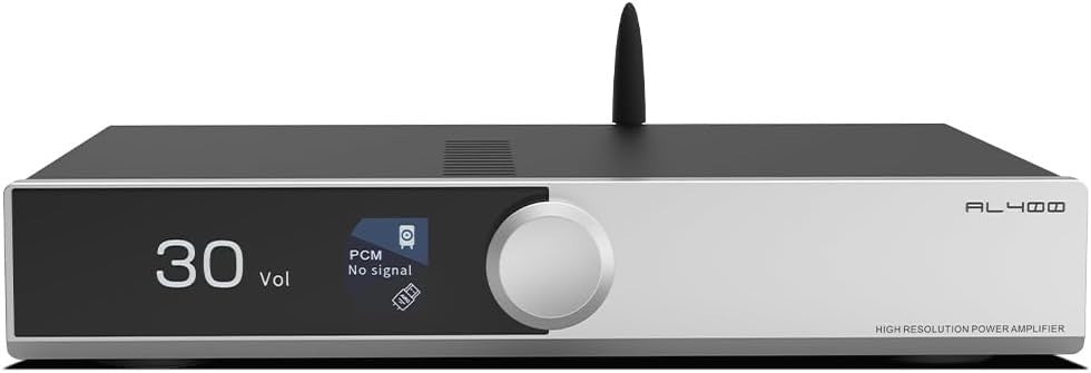 AL400 HiFi All-in-One Decoder Phono Preamp Power Amp eARC Stereo Silver