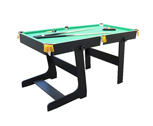 5FT Folding Pool Table Deluxe Home Billiards Set w Cues Balls
