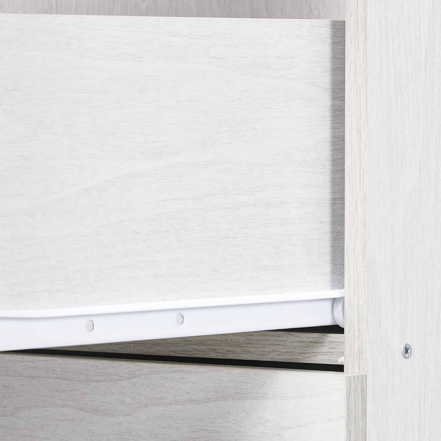 4 Drawer Vertical Filing Cabinet with Lock Office Storage White Wood Effect