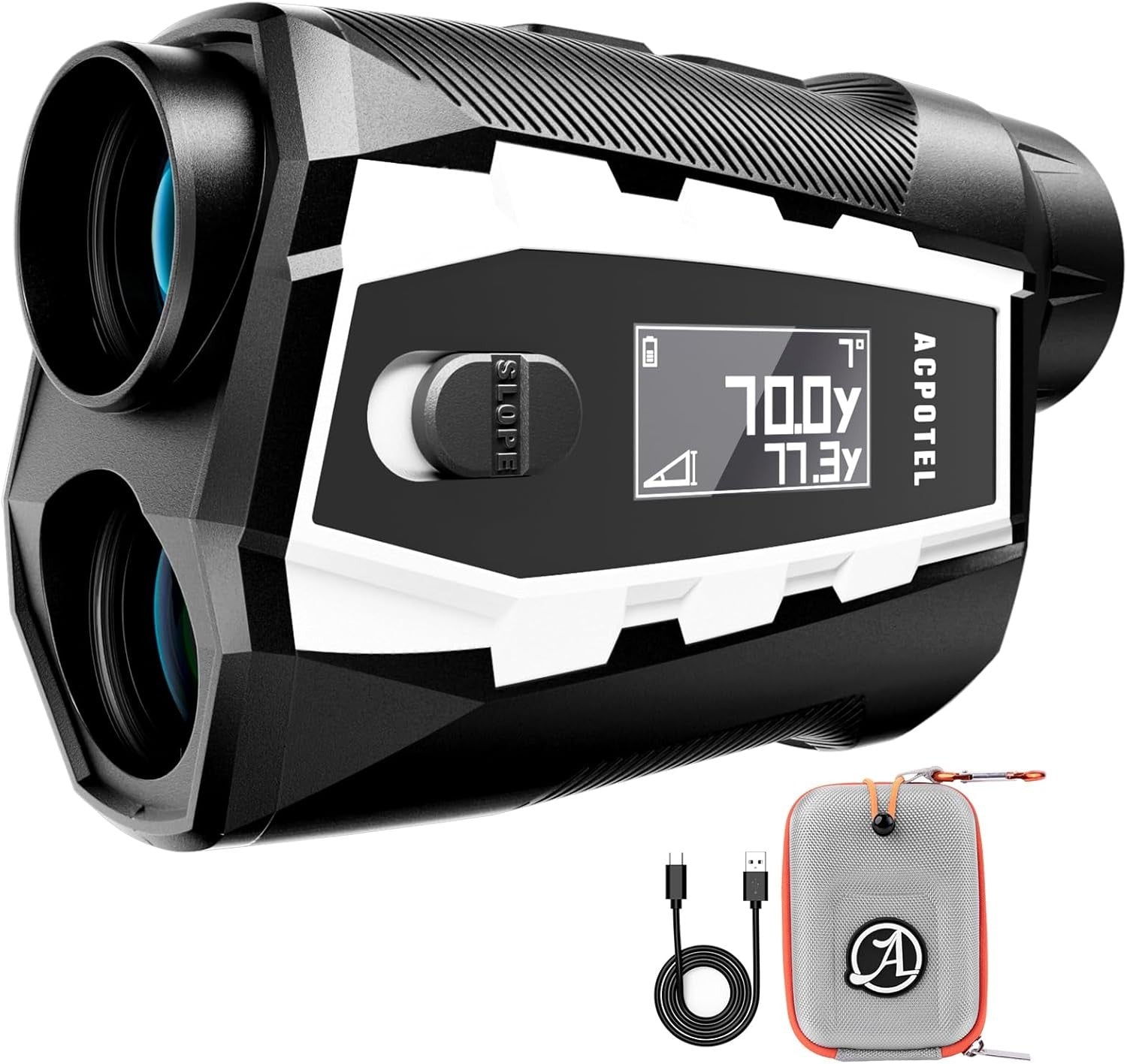 Golf Rangefinder LCD Display Slope Flag Lock Rechargeable Laser 700 Yards