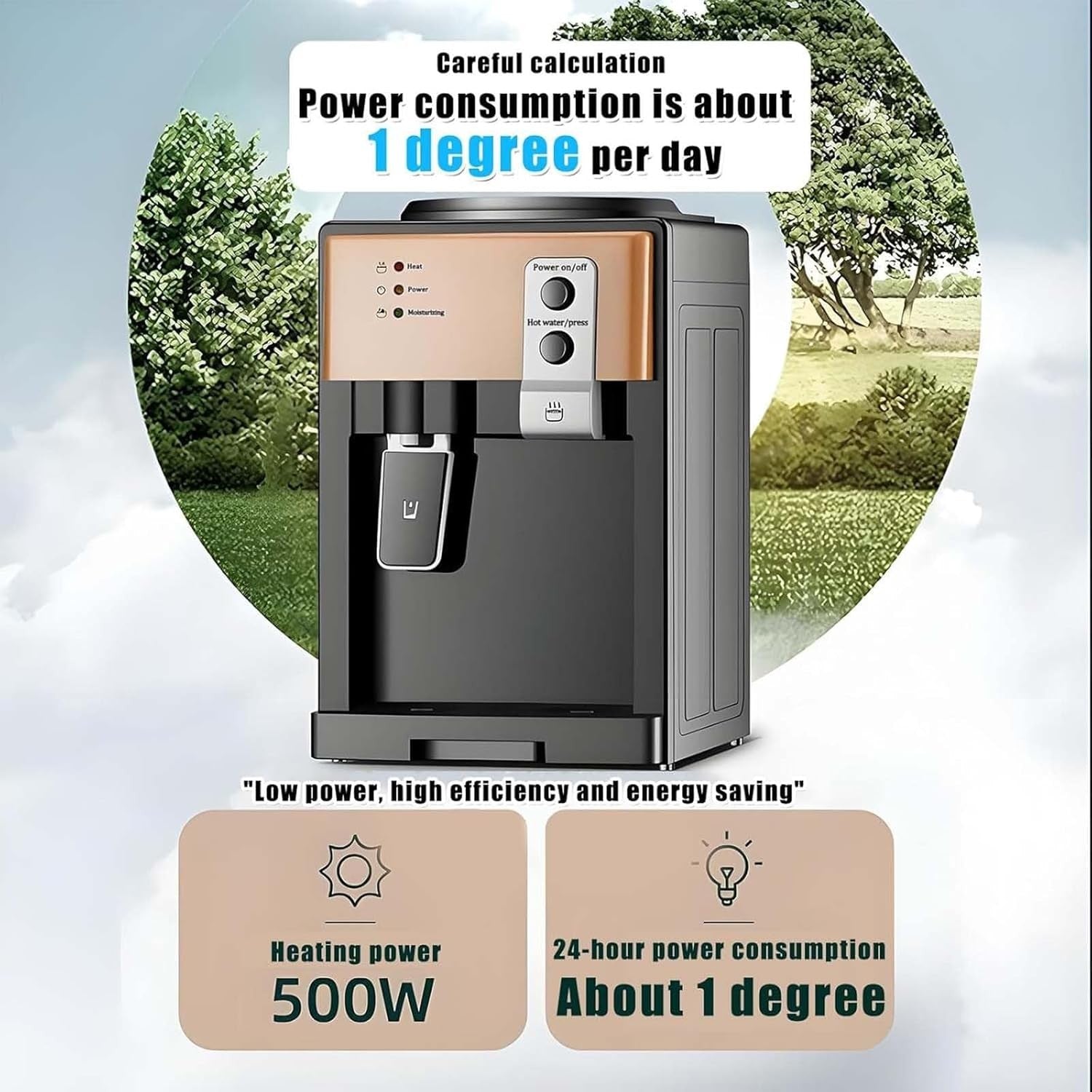 Top Loading Water Cooler Hot Cold Countertop Dispenser 3 Temperature