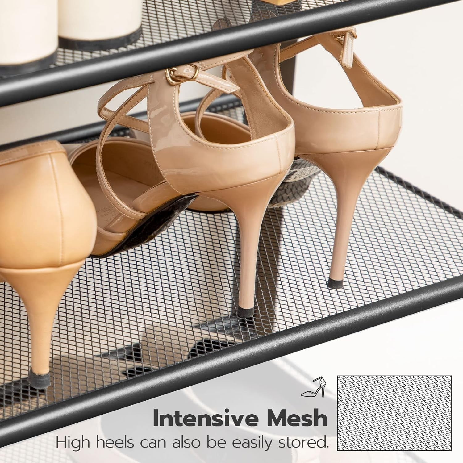5-Tier Industrial Shoe Rack Shelf Storage Unit, Adjustable, 100cm Wide