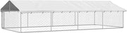 XXL 600x300cm Outdoor Dog Kennel – Lockable Steel Frame + UV Canopy Roof