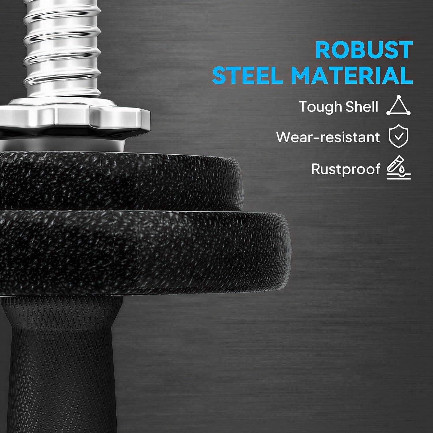 2-in-1 Adjustable Dumbbells Set 20–30kg Cast Iron Home Gym Weights