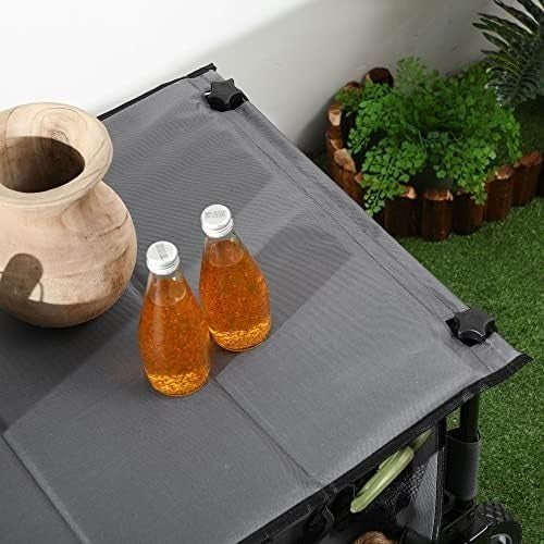 Folding Garden Trolley Utility Wagon 100kg Outdoor Cargo Cart on Wheels
