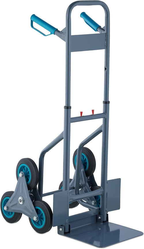 Heavy Duty Stair Climbing Hand Truck 200kg Folding Sack Trolley 6 Wheels