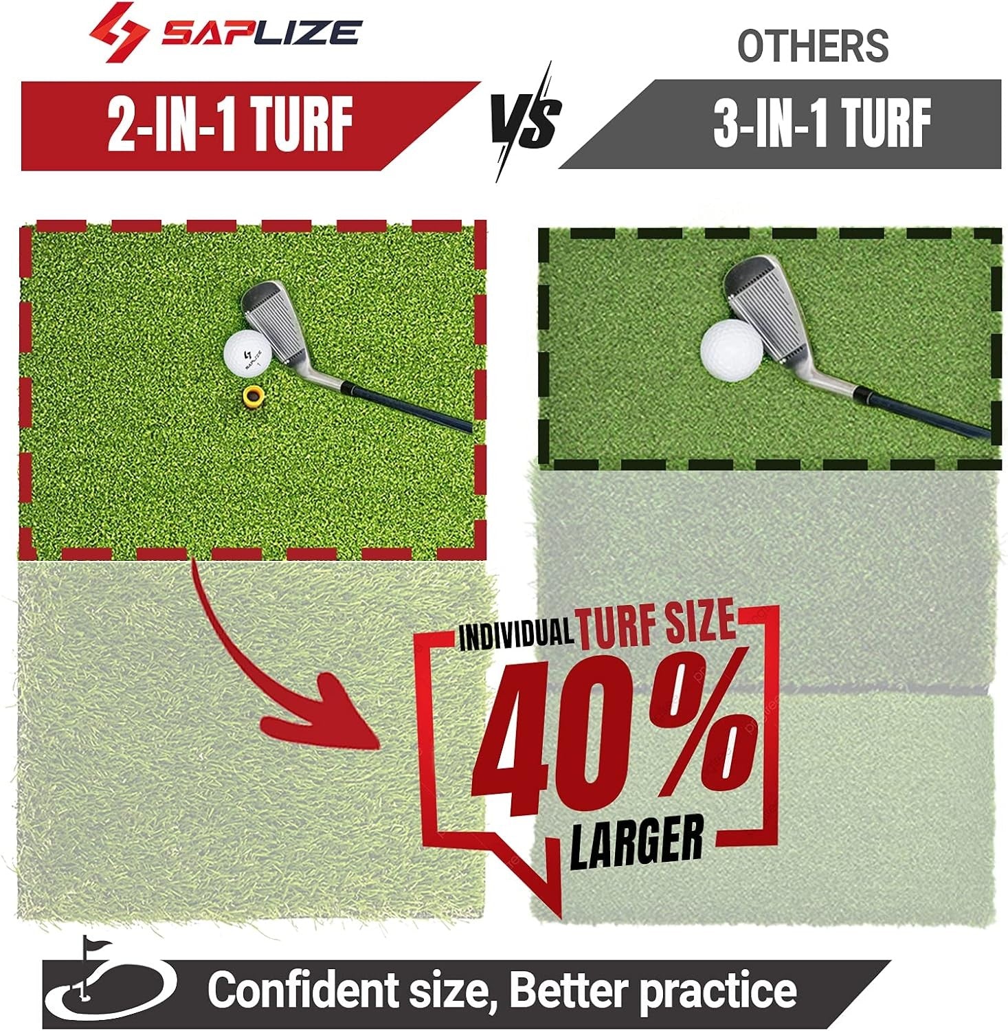 Extra Large Golf Hitting Mat Non Slip Indoor Outdoor