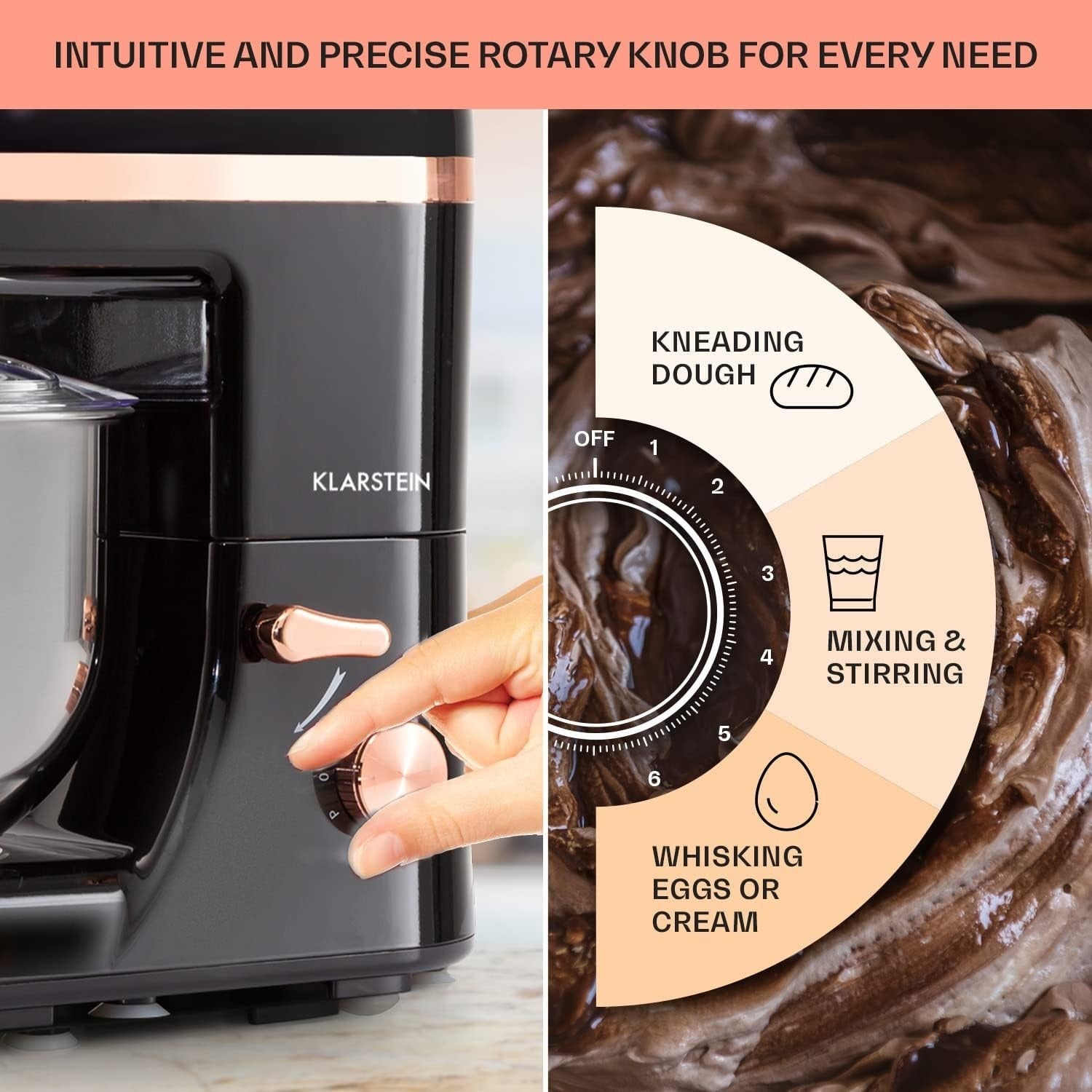 5L Stand Mixer 1800W Planetary Mixer 6 Speeds w/ Pulse Function Black