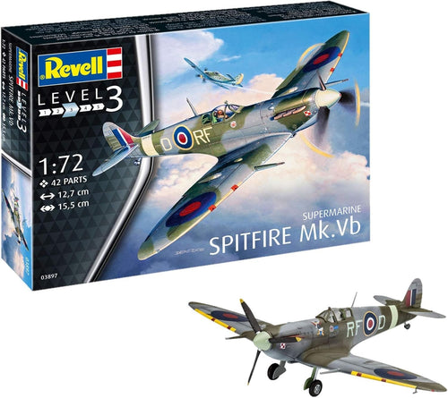 Supermarine Spitfire Mk.Vb 1:72 Scale Plastic Model Kit Military Aircraft