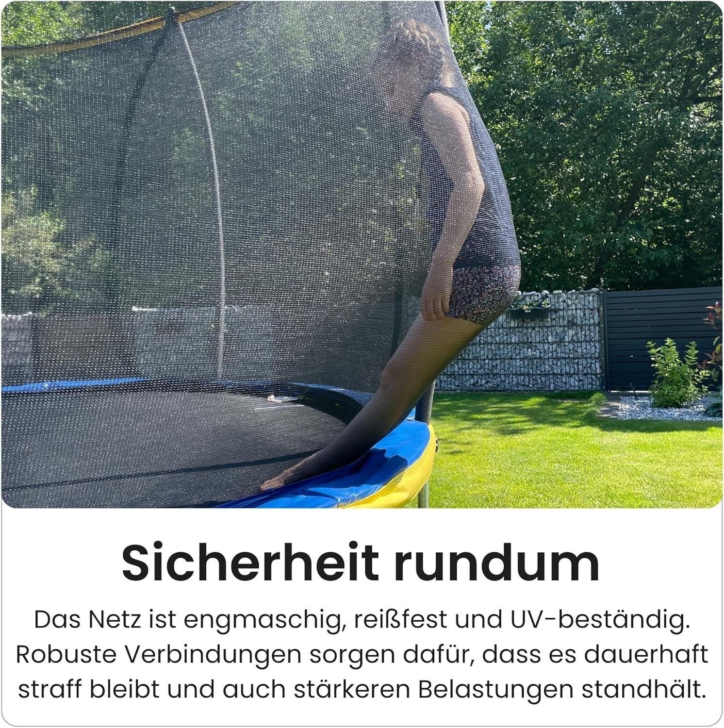 6FT Kids Garden Trampoline Safety Enclosure Ladder Round Outdoor
