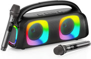 Karaoke Machine with 2 Wireless Mics Bluetooth 5.3 LED