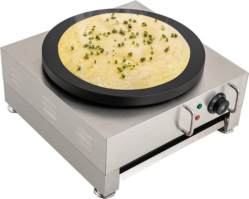 Large 2.8KW Electric Crepe Maker 40cm Cast Iron Plate Non-Stick Pancake Grill