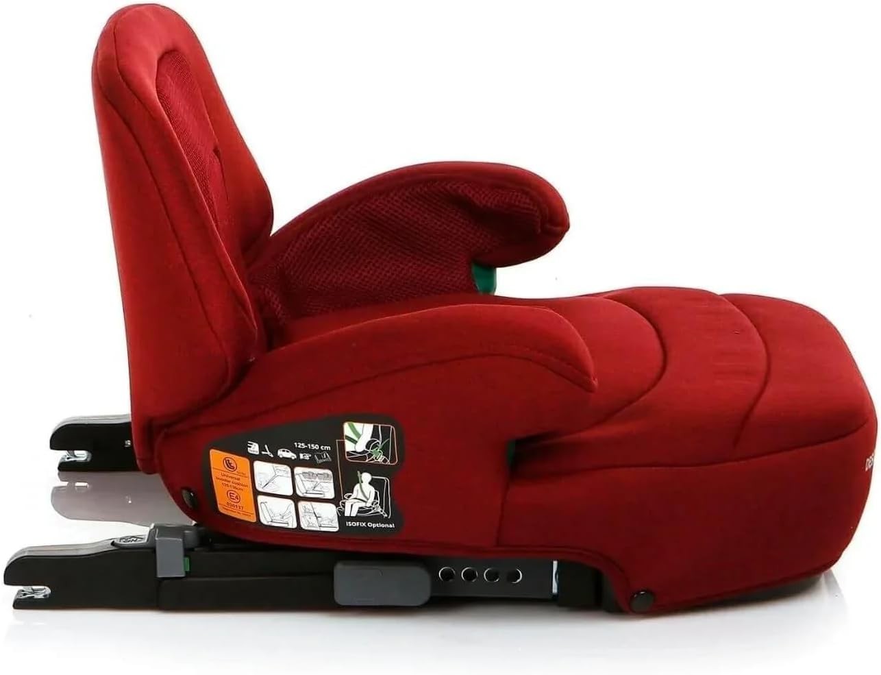 Kids Car Booster Seat i-Size 4–12 Years Portable Child Seat 15–36kg Red