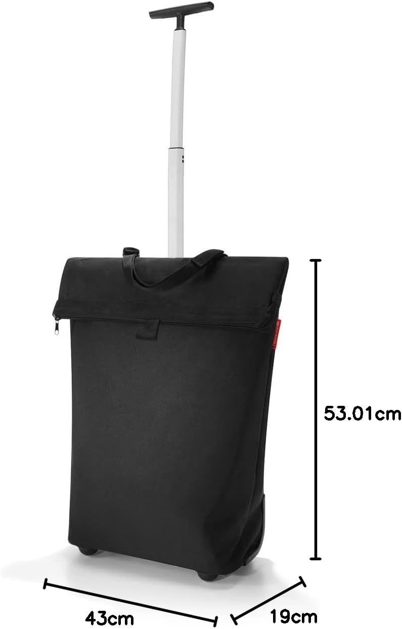 43L Reisenthel Trolley Bag with 2 Wheels & Telescopic Handle, Black