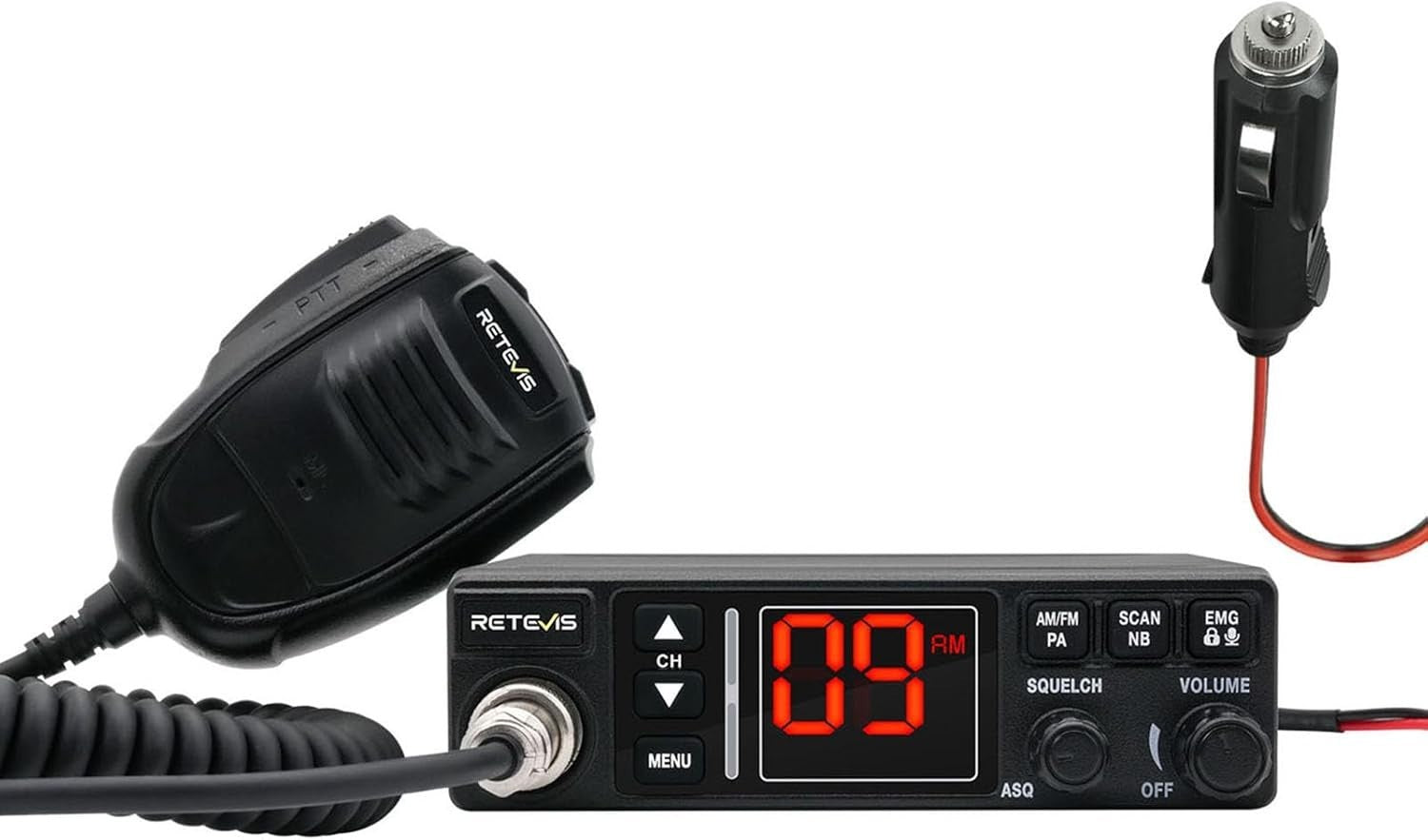40-Channel CB Radio AM/FM Truck Caravan Off-Road 12/24V VOX PA System