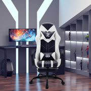Ergonomic Gaming Chair Office Computer Desk Chair White Leather Adjustable Recli