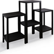 6 Tier Black Side End Table – Space-Saving Storage with Durable Shelves