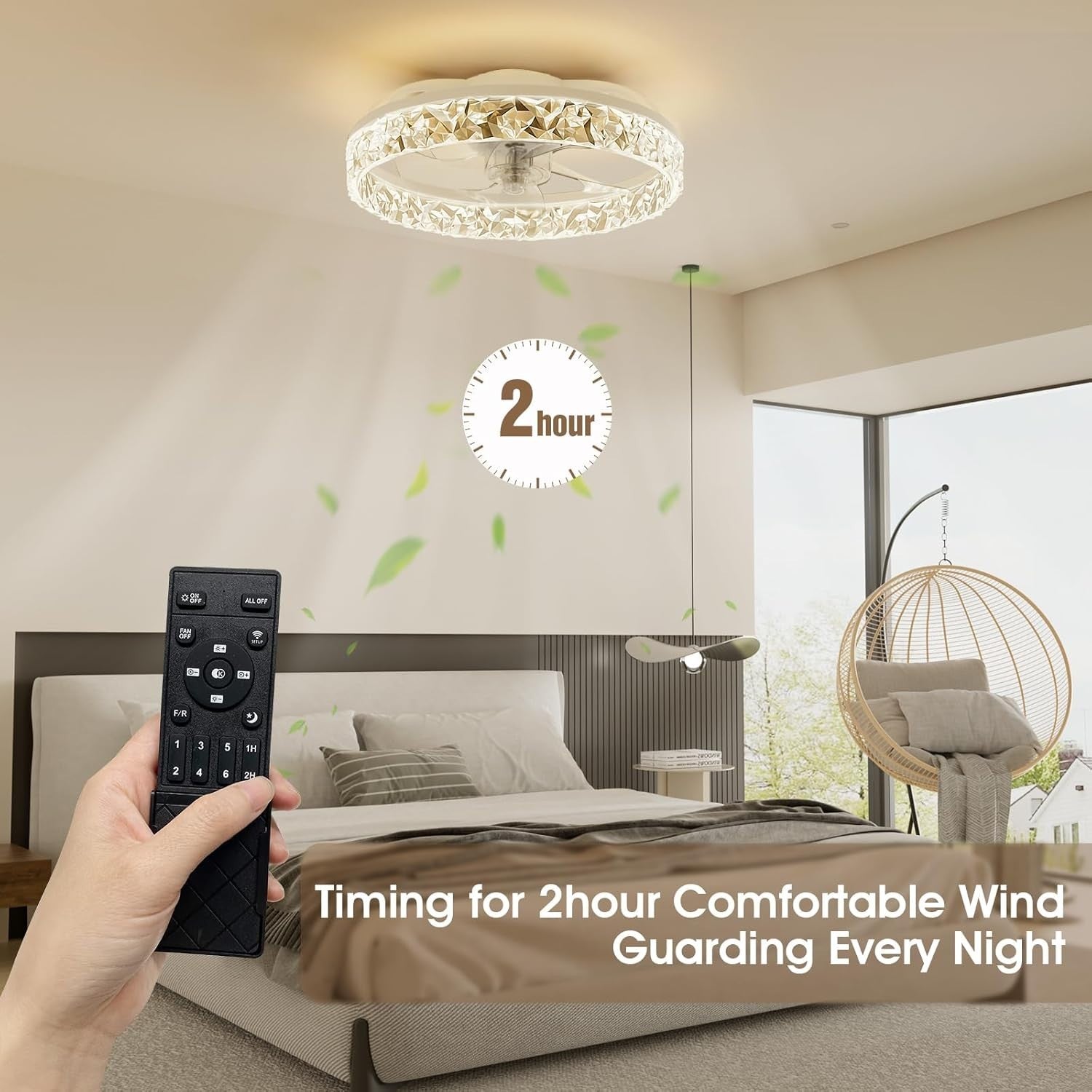 40CM LED Ceiling Fan Light with Remote & App Control