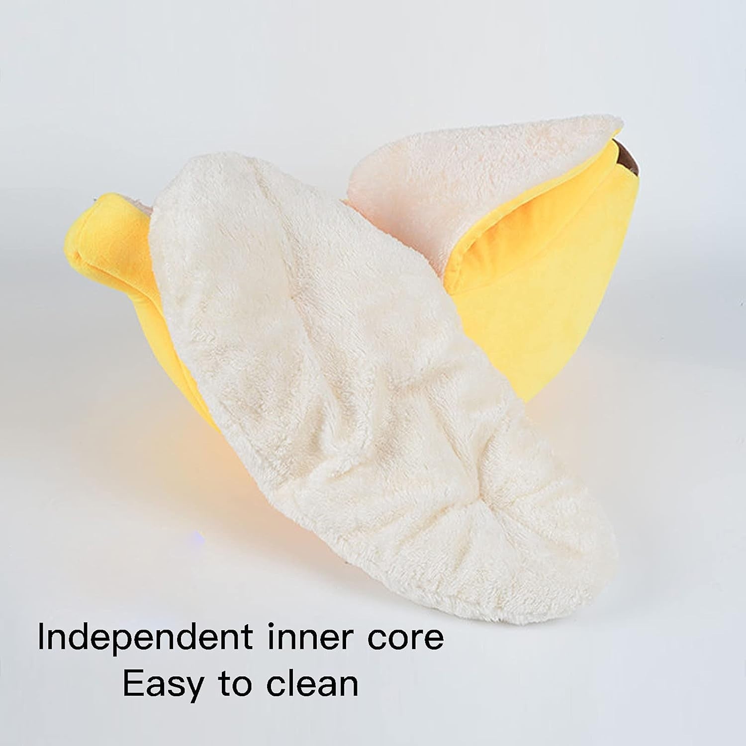 Banana Cat Bed Soft Plush Pet Cave House Warm Puppy Kitten Nest
