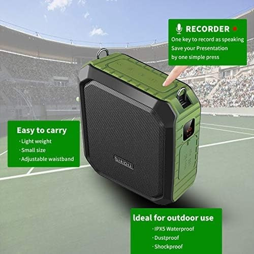 Wireless Voice Amplifier 18W Bluetooth Portable PA UHF Mic Waterproof