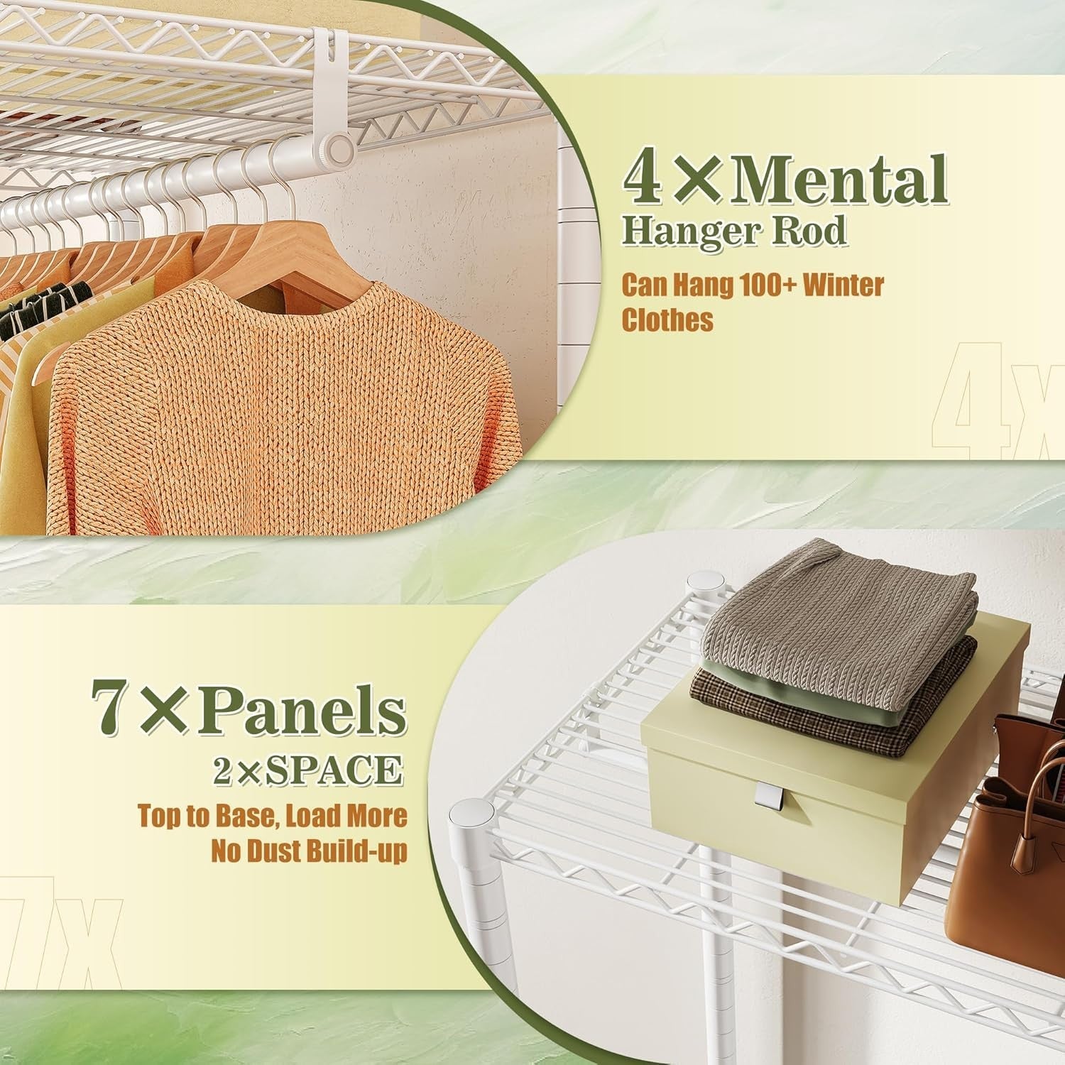 Heavy Duty Clothes Rail 380KG Adjustable Shelves Wardrobe White