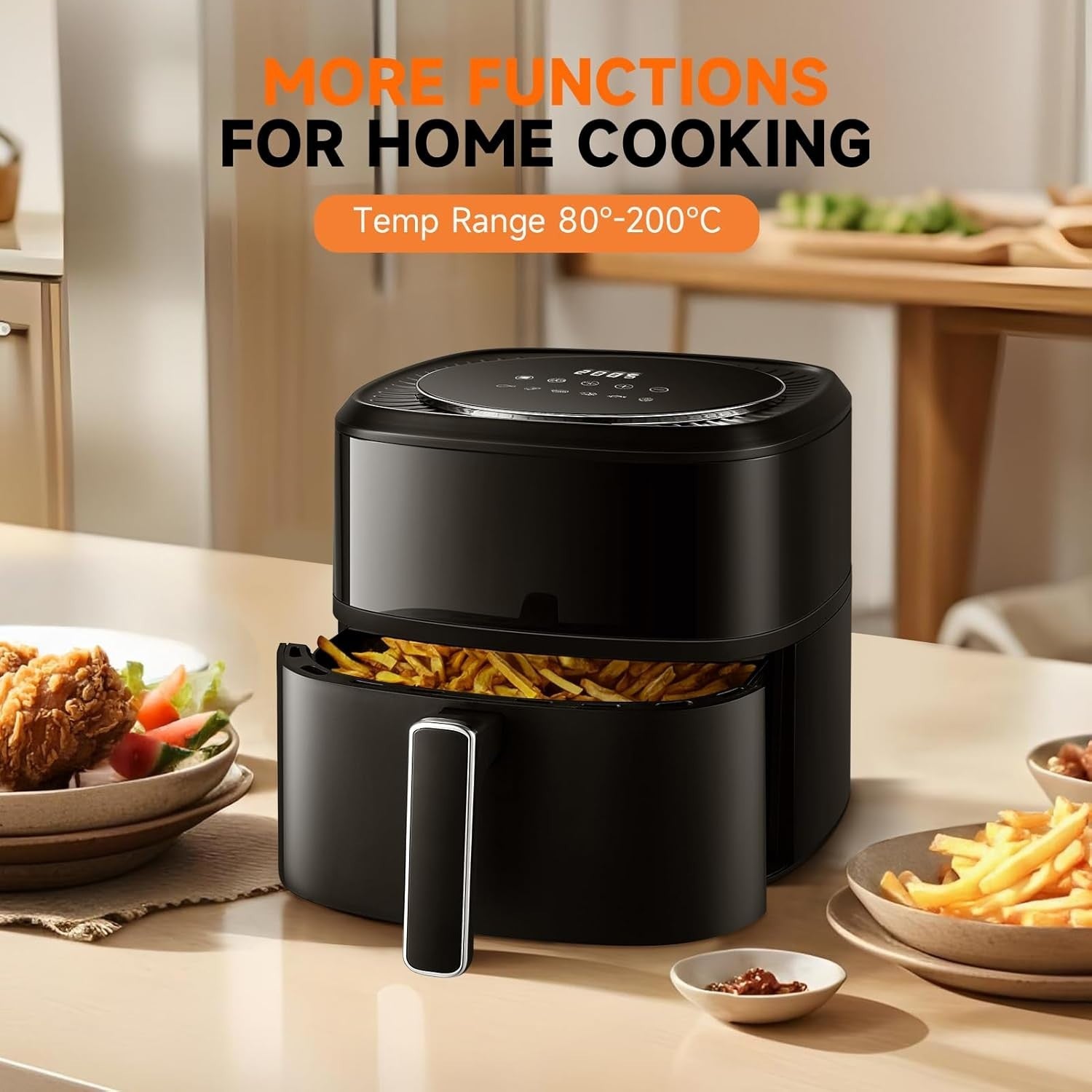 6L Digital Air Fryer | 6 Presets Touchscreen| Non-Stick | 60-Min Timer