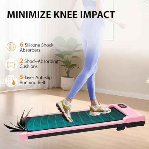 Compact Under Desk Treadmill 4-in-1 Adjustable Incline Walking Running Pad