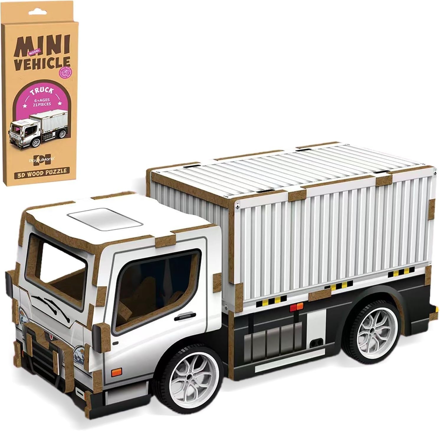 3D Wooden Puzzle Truck Toy for Kids Ages 6-12 – Educational Build & Play