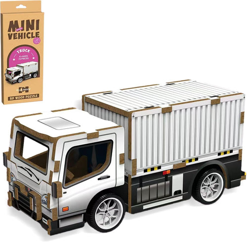 3D Wooden Puzzle Truck Toy for Kids Ages 6-12 – Educational Build & Play