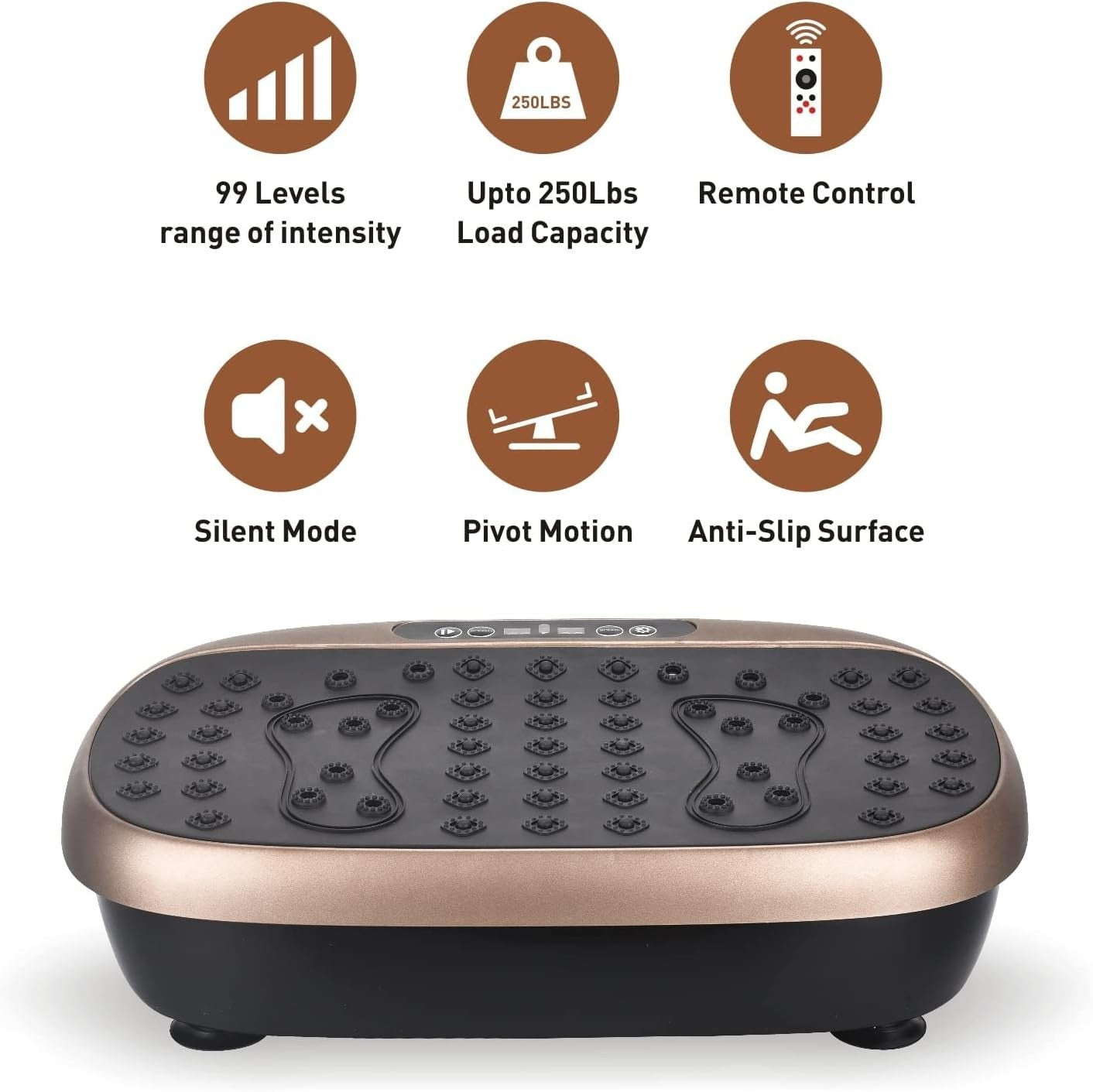 Vibration Plate Exercise Machine Full Body Platform Weight Loss 300lb
