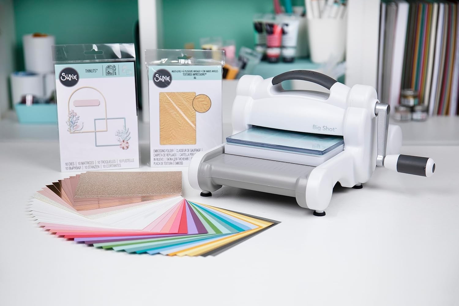 Manual Die Cutting & Embossing Machine Starter Kit for Card Making Crafts