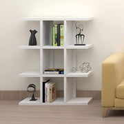 Modern 4-Tier Wooden Bookcase Display Shelf Unit Divider for Living Room