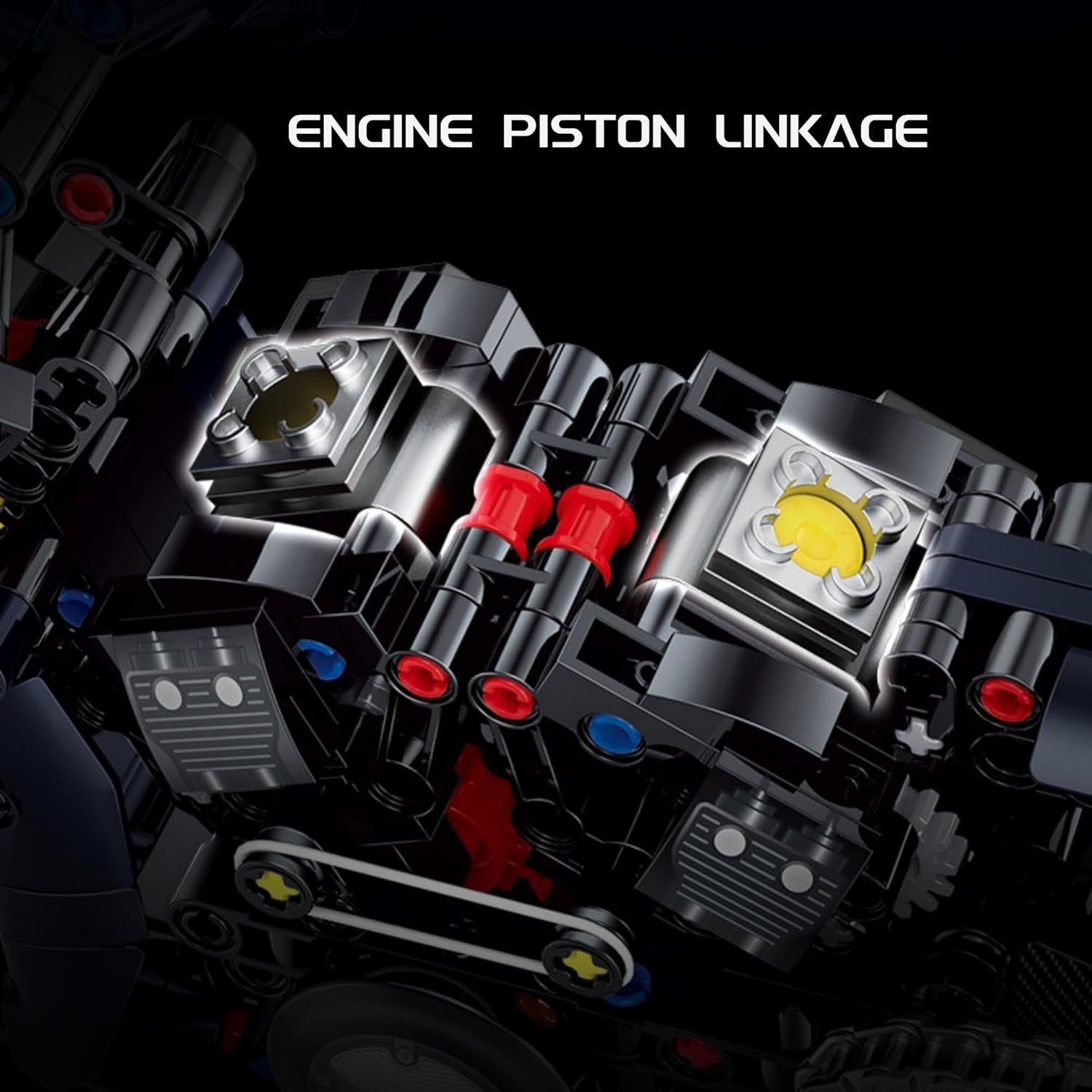 Realistic 623pcs Motorcycle Model Kit with Suspension & Moving Parts