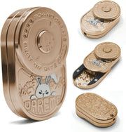Rose Gold Bunny Fidget Slider Metal Ratchet Click Stress Relief EDC