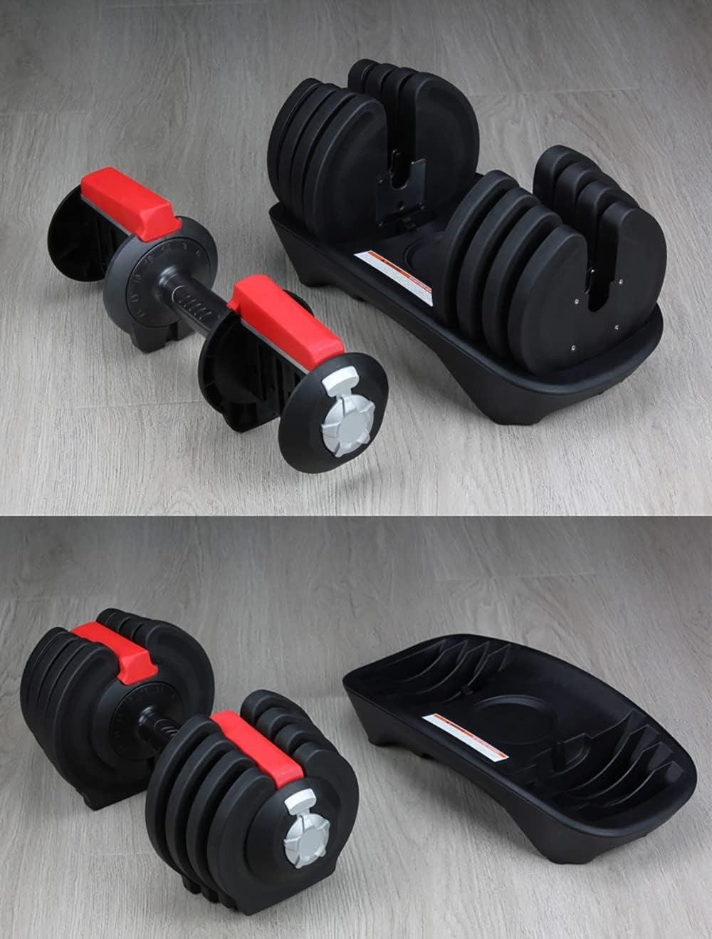 18KG Adjustable Dumbbell Pair Smart Dial Weights Space Saving Home Gym