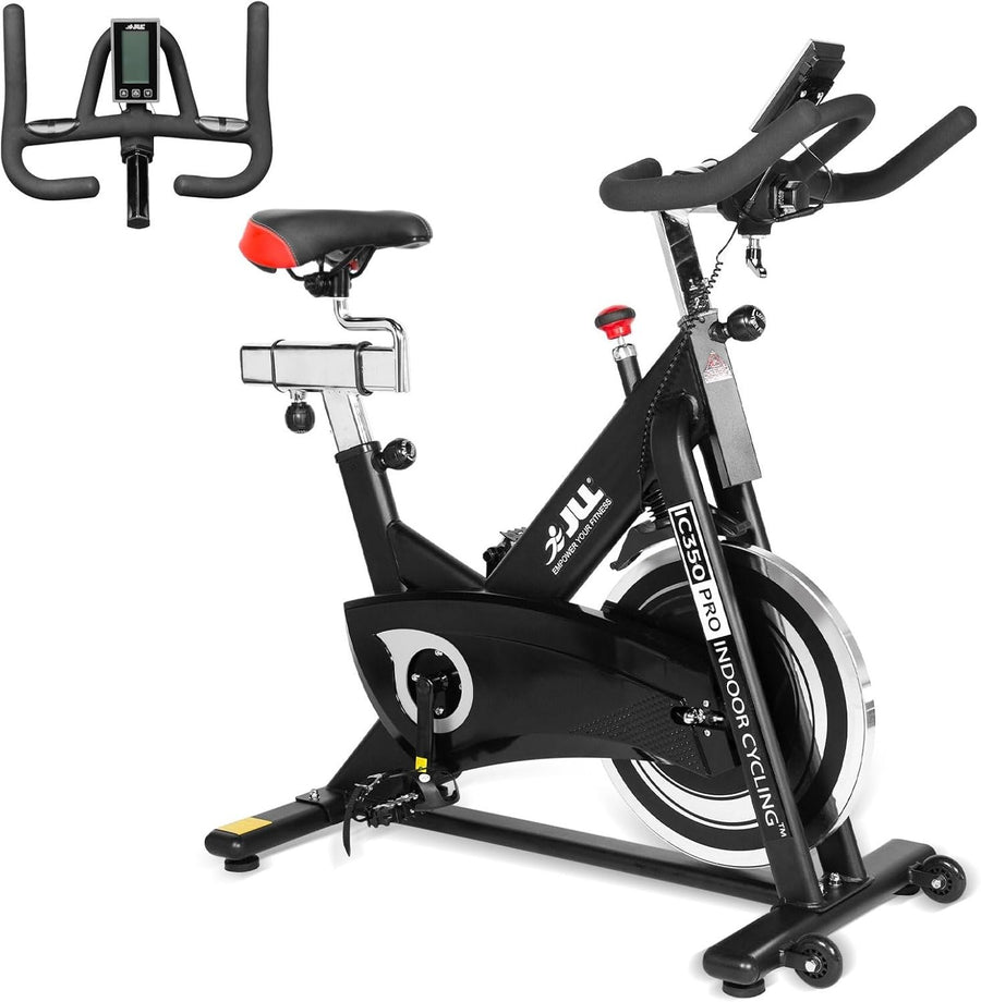 Magnetic Indoor Exercise Bike w/ Advanced Flywheel, LCD Monitor & 125kg Cap