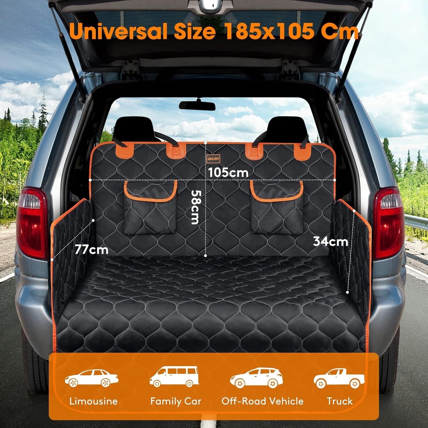 Waterproof Dog Car Boot Protector SUV Trunk Liner Non Slip Cover