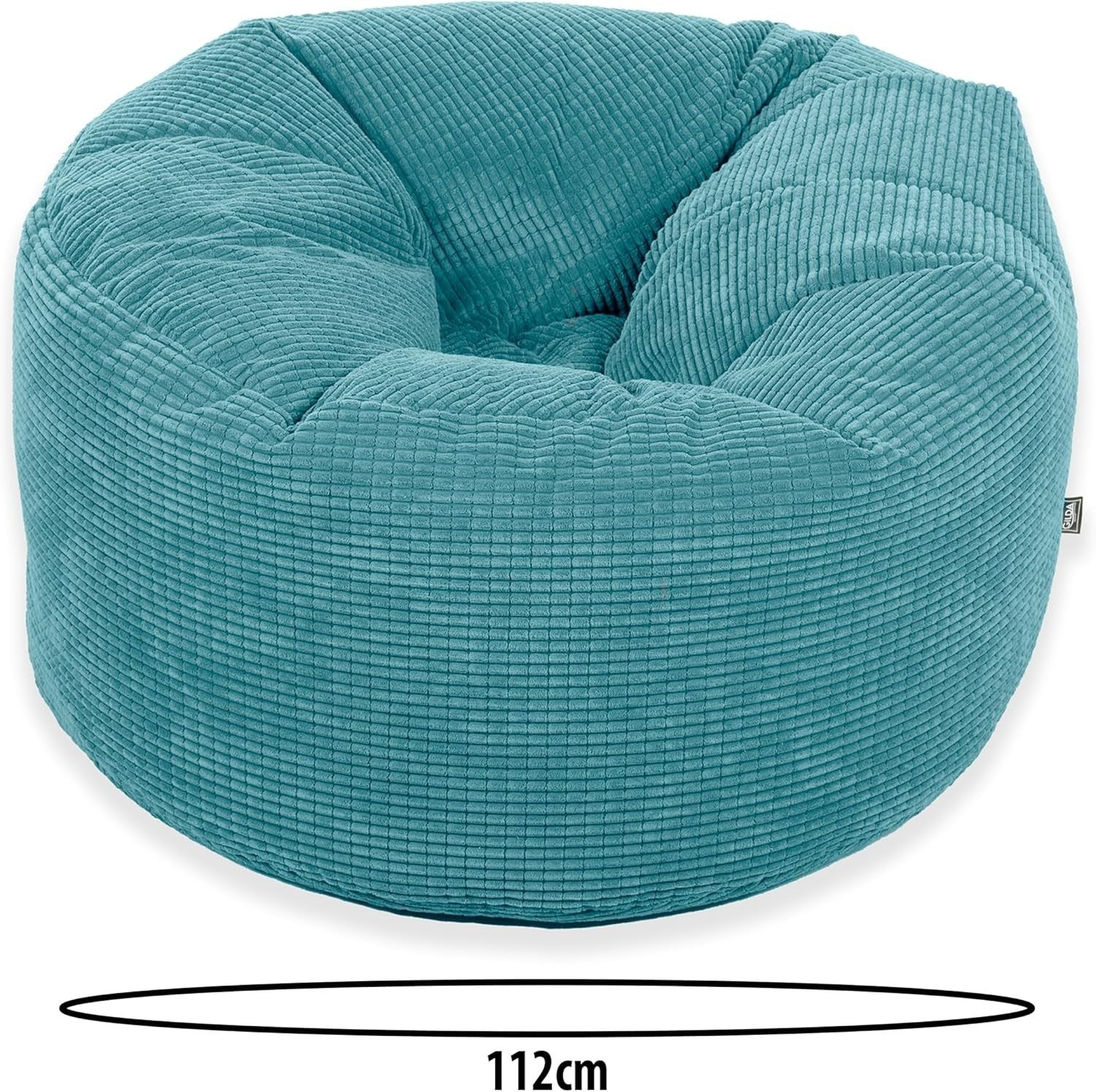 Teal Corduroy Bean Bag XL Chair Giant Floor Seat for Adults Kids Lounge