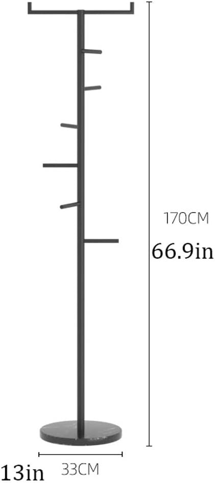 Modern White Metal Coat Rack Stand  Slim Freestanding Hall Tree with Marble Base